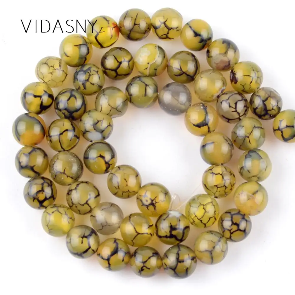 _ Бусины из дракона с венами Агата для изготовления ювелирных изделий 4 6 8 10 мм