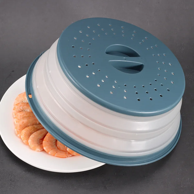 

Collapsible Microwave Ovens Cover Food Storage Fresh-keeping Cover Fruit Vegetables Colander Strainer Lid Drain Basket