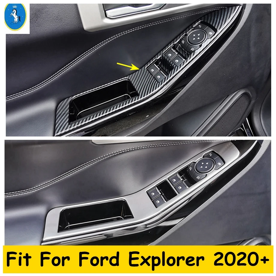 

Подлокотник для двери автомобиля, стеклоподъемник, кнопка управления для Ford Explorer 2020-2022, нержавеющая сталь/ABS, аксессуары для интерьера