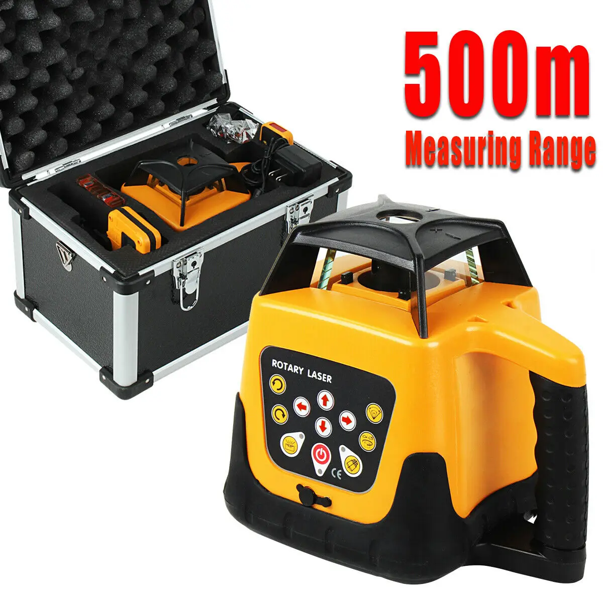 

Yonntech 500m Range Self-leveling Laser Level Light Beam Red Rotary Rotating