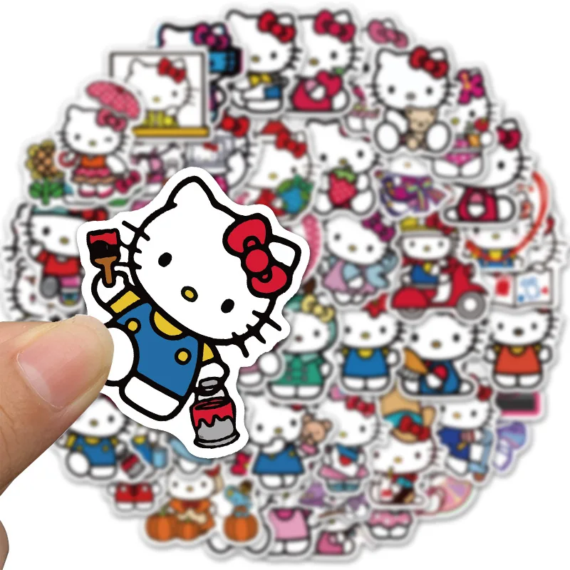 50 шт. водонепроницаемые Мультяшные наклейки Hello Kitty | Дом и сад