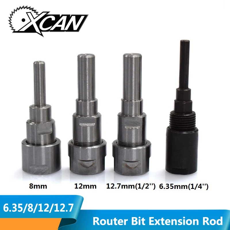 XCAN 1 шт. 6,35/8/12/12,7 мм хвостовик фрезы для контурной обработки цанговый расширение стержня для гравировка мини фрезерный станок с ЧПУ для резки державки Расточного оправкы