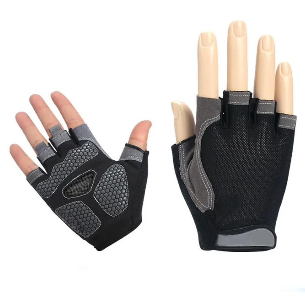 Летние модные велосипедные перчатки Нескользящие на полпальца для мужчин и