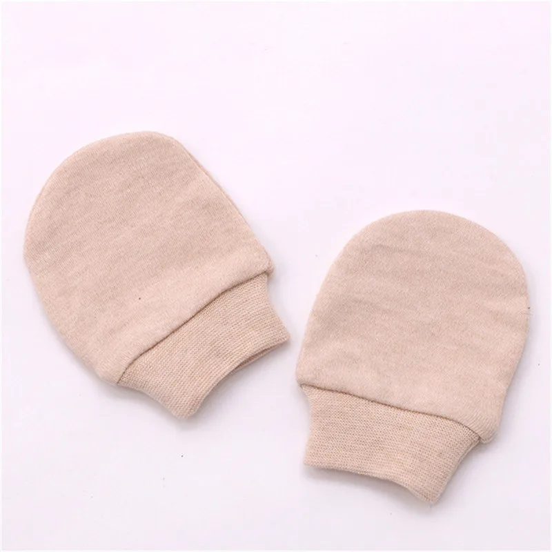

3 Pair Baby No Scratch Gloves Newborn Boy Girl Colored Cotton Scratching Mittens Kids Skin Face Protective Mitts, 0-6 Month
