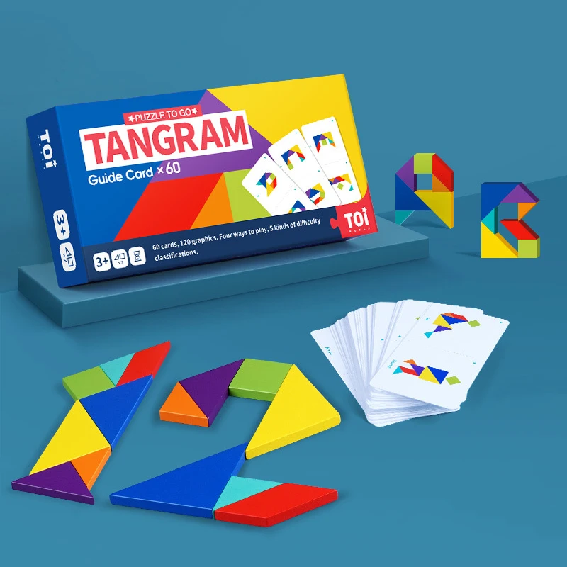 

3D Wooden Pattern Animal Jigsaw Puzzle Colorful Tangram Toy Kids Montessori Early Education Sorting Games Toys Children Gift