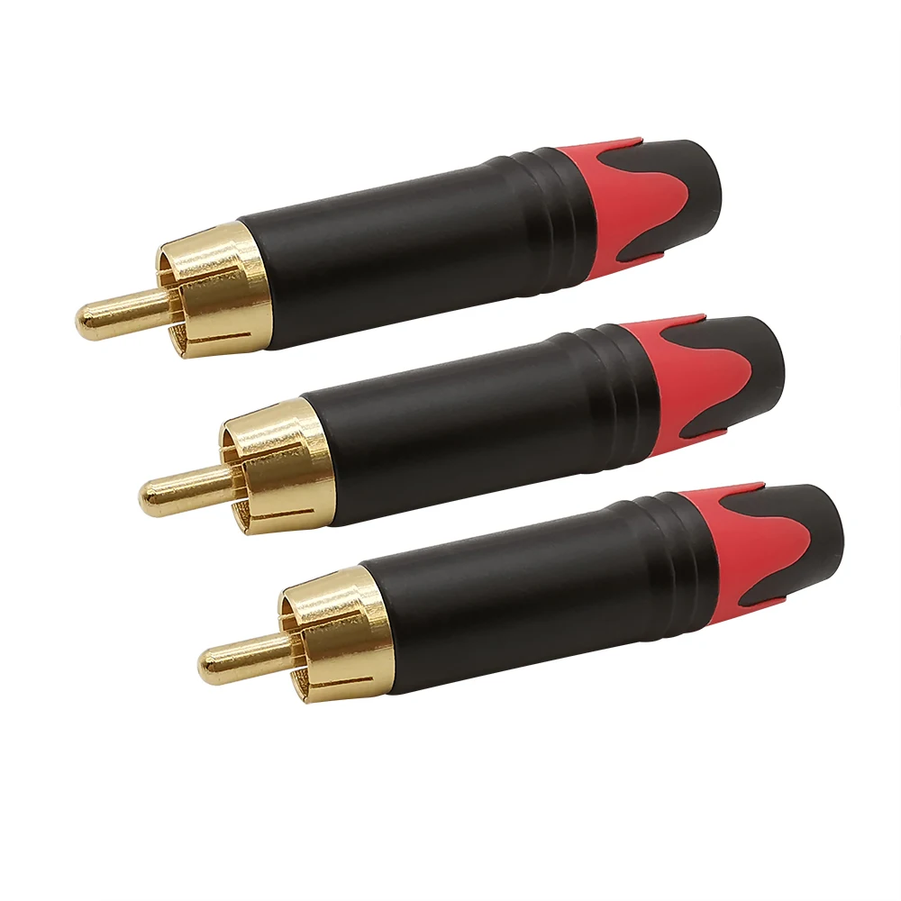 Аудиокабель 5 шт./лот RCA 4 мм разъем с золотым покрытием штекер Hi-Fi переходник для