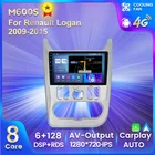 IPS 6GB + 128GB Andorid 11 автомобильный мультимедийный плеер навигация для Renault Logan 1 Sandero Lada Lergus largus Dacia Duster 2010-2017