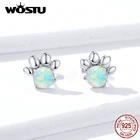 Женские блестящие серьги-гвоздики WOSTU Dag, серьги-гвоздики из стерлингового серебра 925 пробы с лунным камнем, ювелирные изделия для вечеринок, CTE346