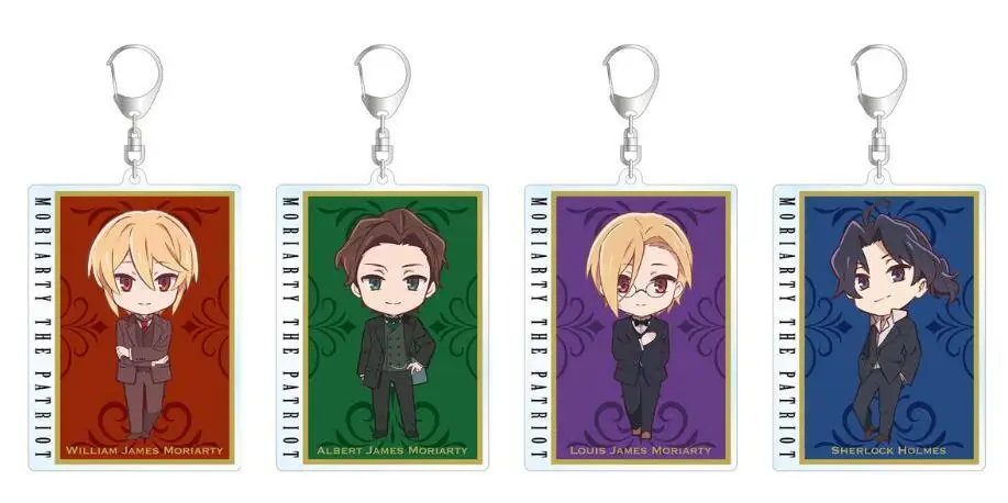 

Anime MORIARTY THE PATRIOT Moriarty The Patriot Square Bags Pendant Keychain Acrylic Keyring School Bag Charm Decor Cosplay Gift
