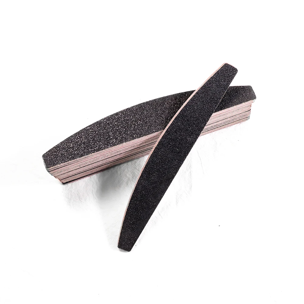 Пилка для ногтей двухсторонняя профессиональная маникюра с черным песком и
