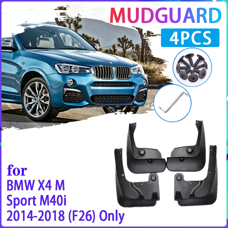 

Car Mud Flaps for BMW X4 M40i M Sport F26 2015 2016 2017 2018 Mudguard Splash Guards Fender Mudflaps Auto Accessories