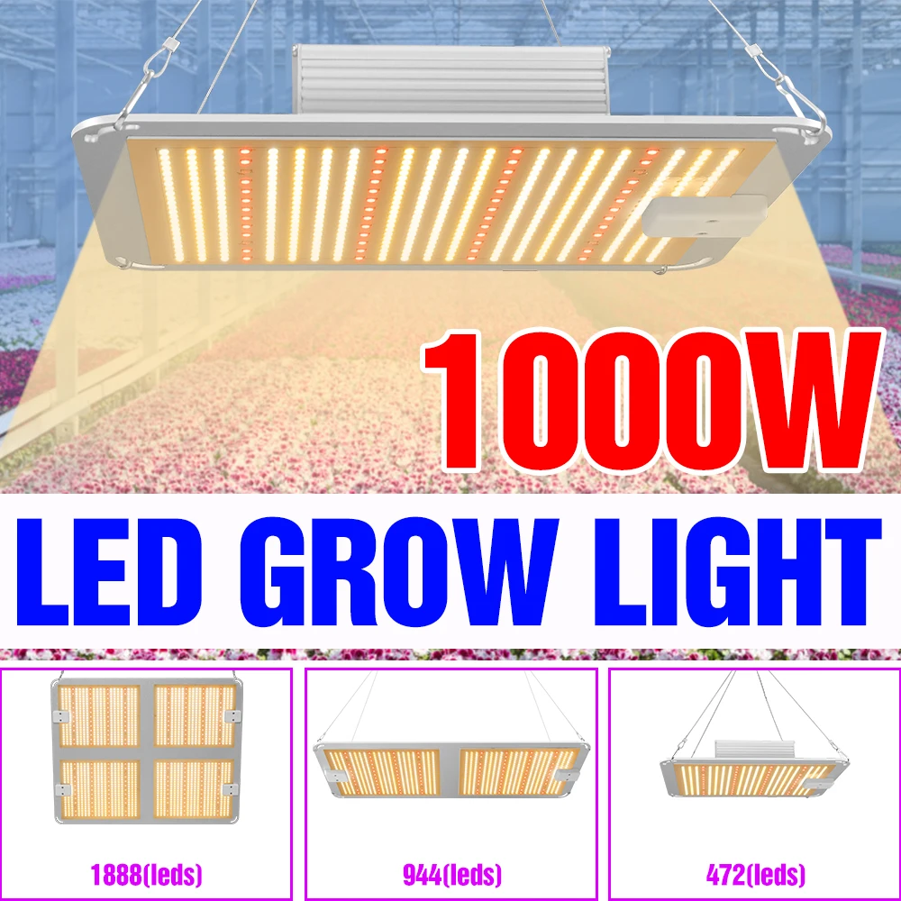 

LED Phyto Grow Light 1000W 2000W 4000W Full Spectrum Seedling Fito Lamp EU US UK Plug Plant Vegetables Flower Growing Tent Box