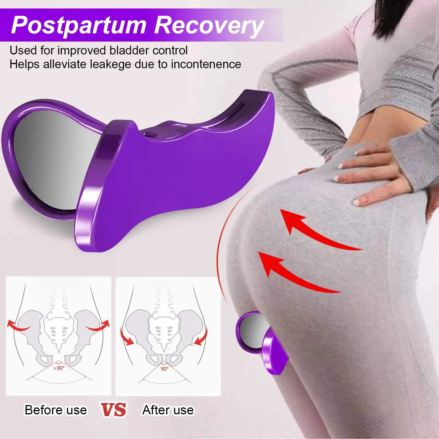 

Pelvis Floor Muscle Medial Exerciser Hip Muscle&Inner Thigh Trainer Correction Beautiful Buttocks for Women