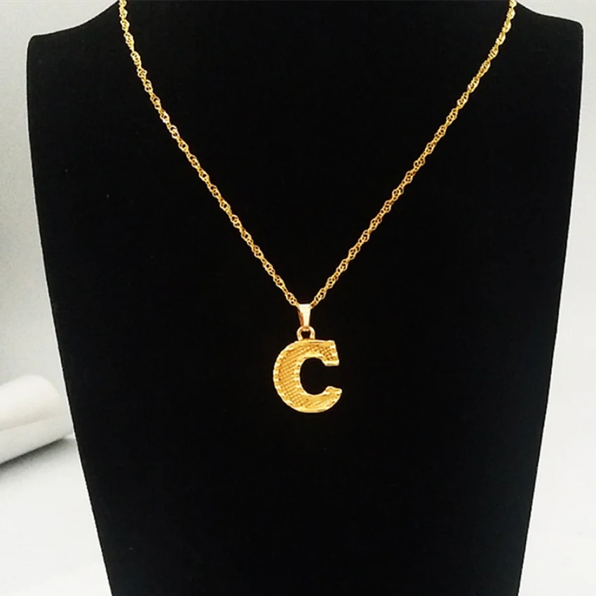 Цепочка Cxwind с подвеской для женщин ожерелье надписью капитал инициала цепочка
