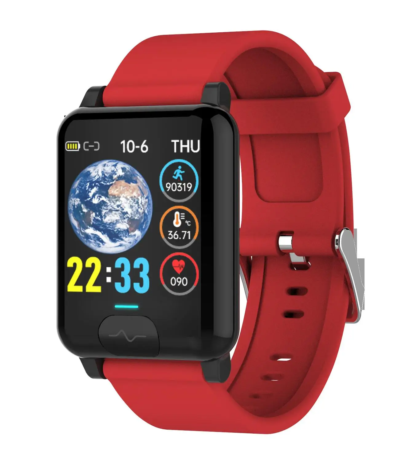 

SmartWatch Bracelet temperature heart rate blood oxygen ECG+PPG IP67 waterproof monitoring Instrument temperature smart watch
