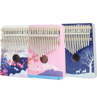 kerus kalimba 17 keys colour wood portable finger piano gifts for kids and piano beginners professional painted instrument