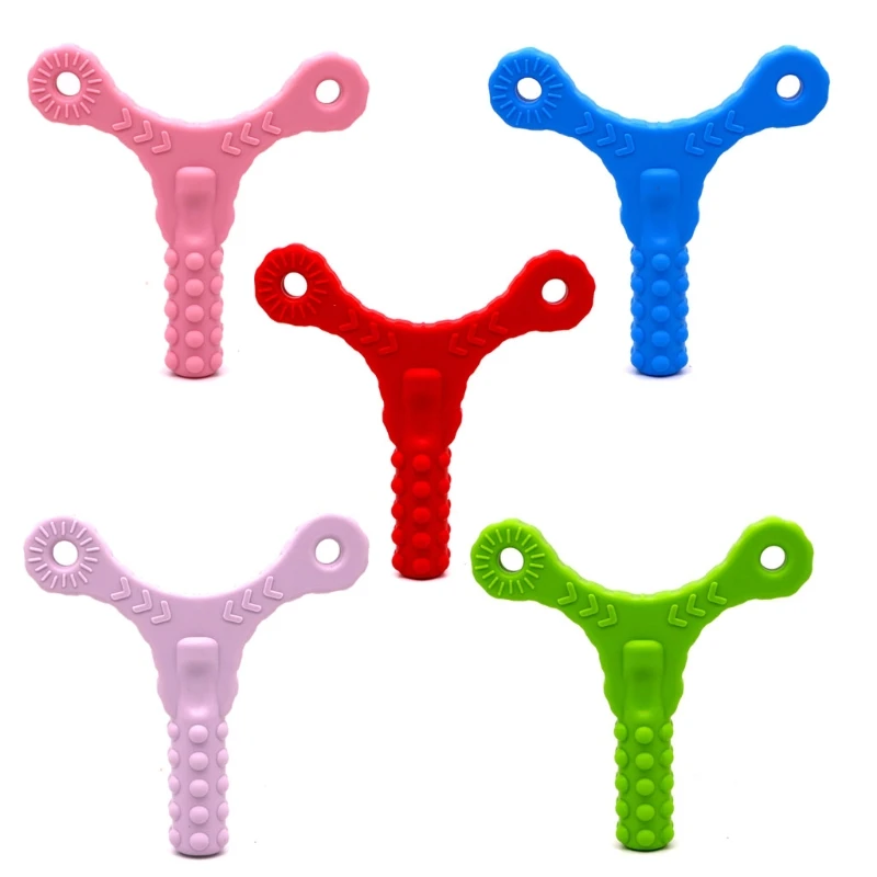 

Baby Silicone Teether Newborn Teething Biting Stick Chewing Nursing Soother Toy