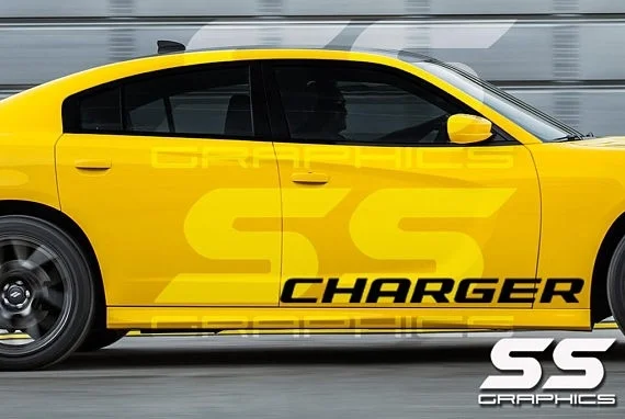 Для 2 шт Dodge зарядное устройство рокер панель виниловая наклейка