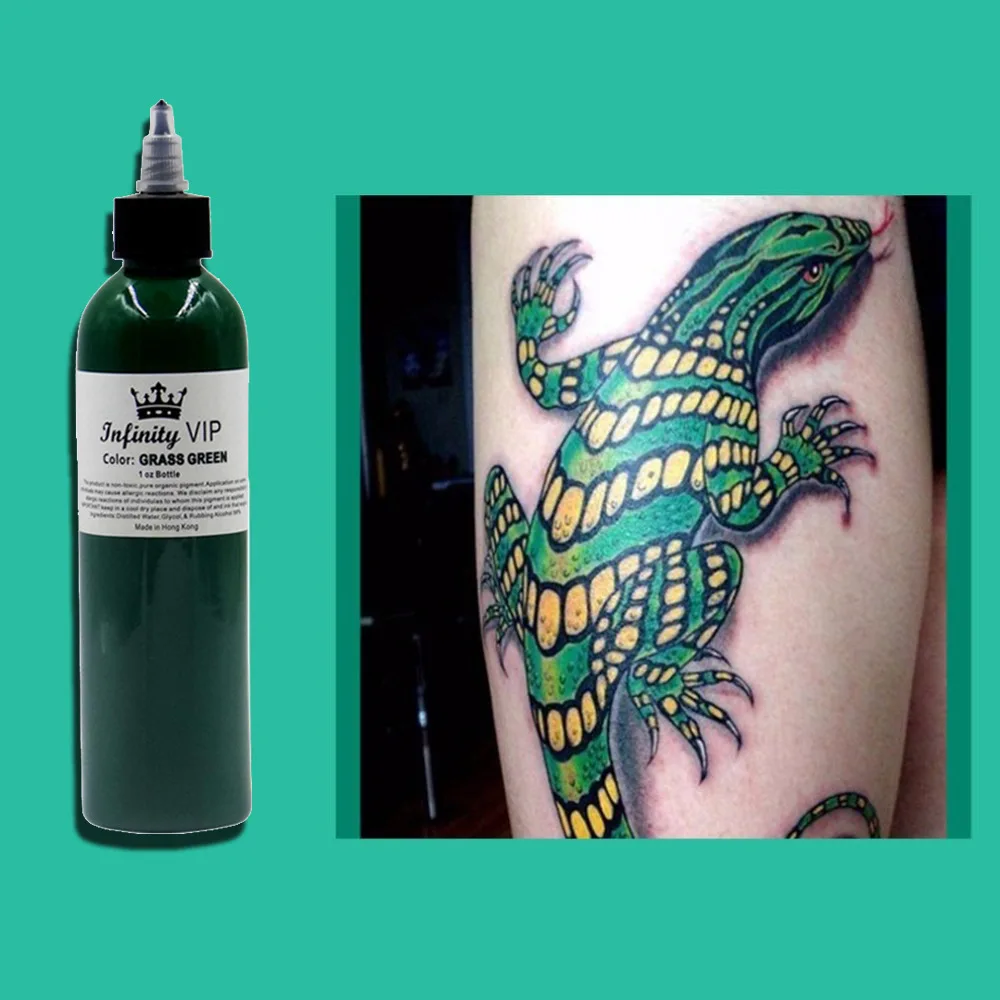 Новая Мощная краска для тела натуральные чернила тату временные 8 унций зеленые