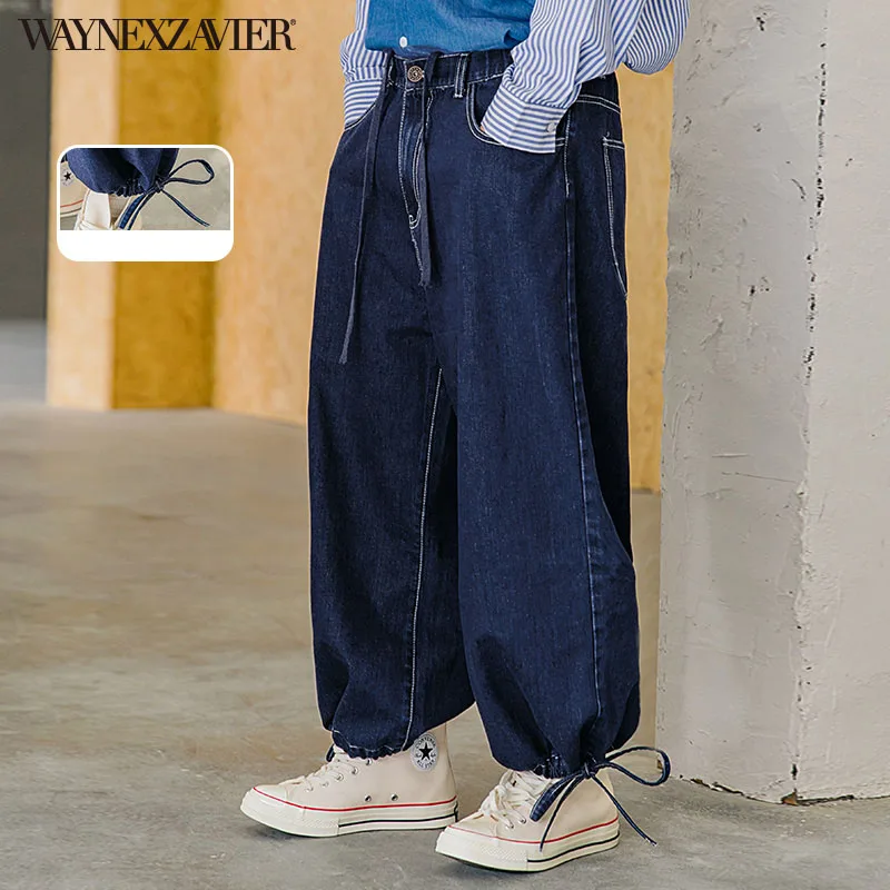 

Новинка 2021, модные мужские джинсы WAYNEXZAVIER, хлопковые джинсовые штаны в стиле хип-хоп, джоггеры, уличная одежда, Узкие синие брюки, брюки для му...