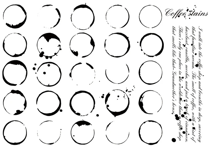 

Coffee stains stamp Clear Stamp for Scrapbooking Transparent Silicone Rubber DIY Photo Album Decor 207