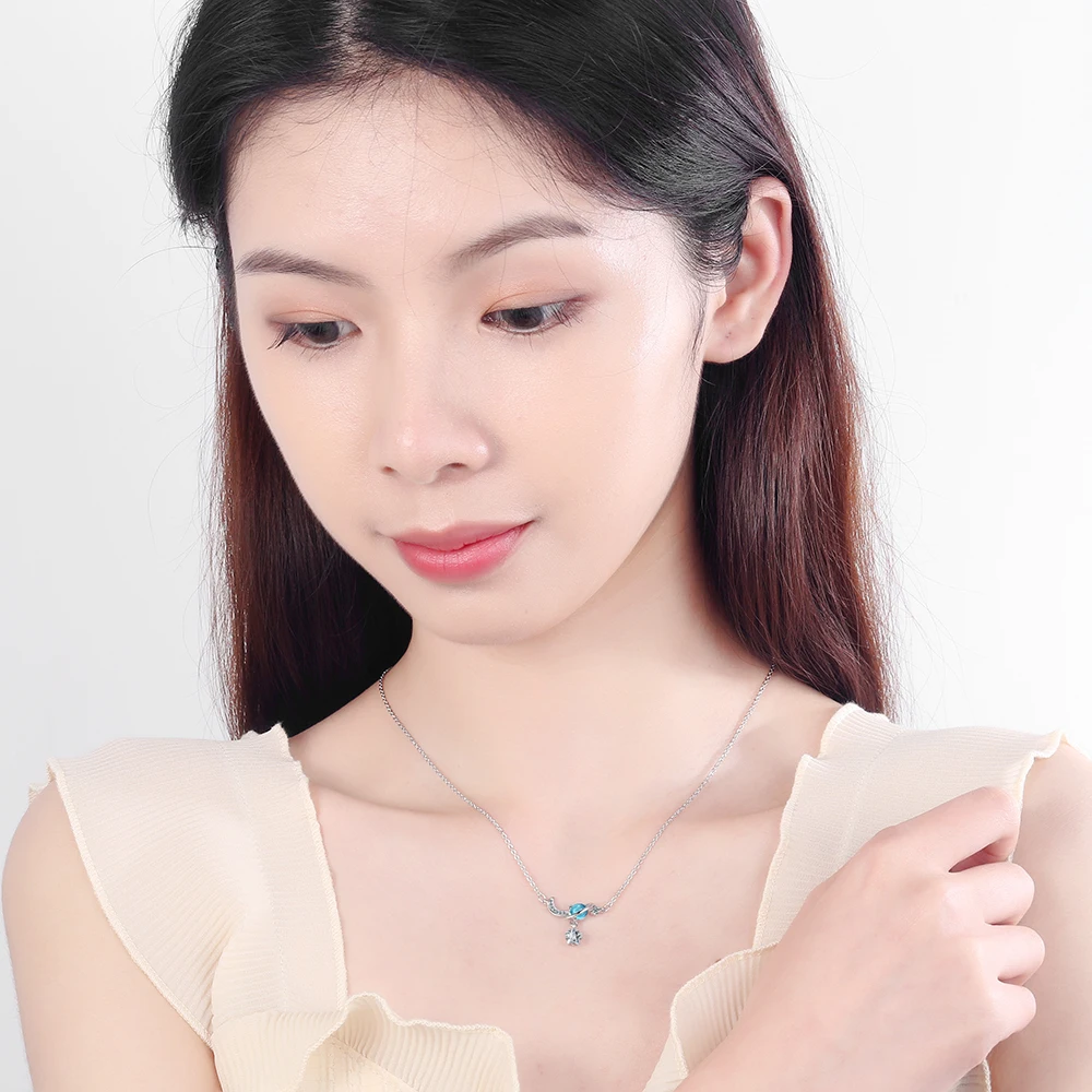 QIAMNI изящное ожерелье с подвеской в виде Луны и звезды для подружек Коктейльная