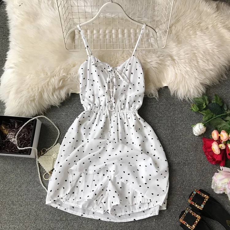 Женский сарафан весна лето 2019 новое платье с v образным вырезом и поясом отрезной