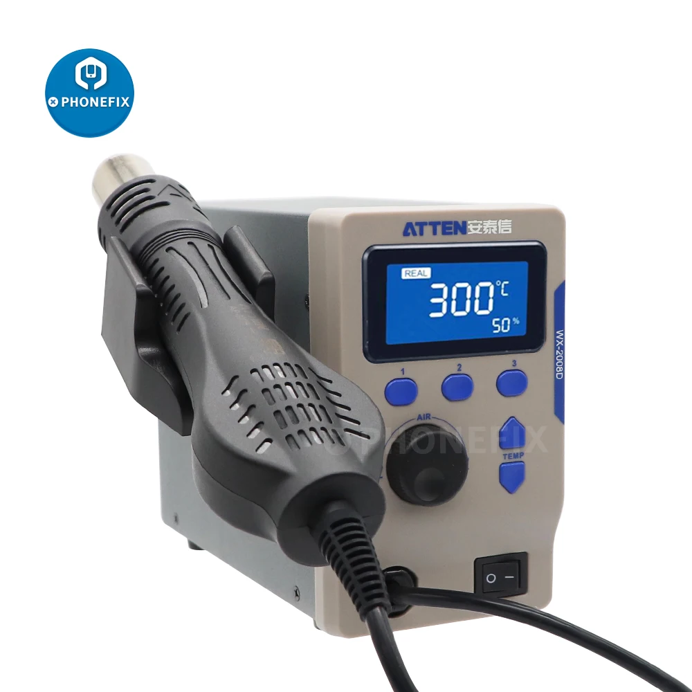 ATTEN WX-2008D 800W Hot Air Gun Soldering Station Intelligent LED Digital BGA Rework Welding Soldering Staion For PCB Repair