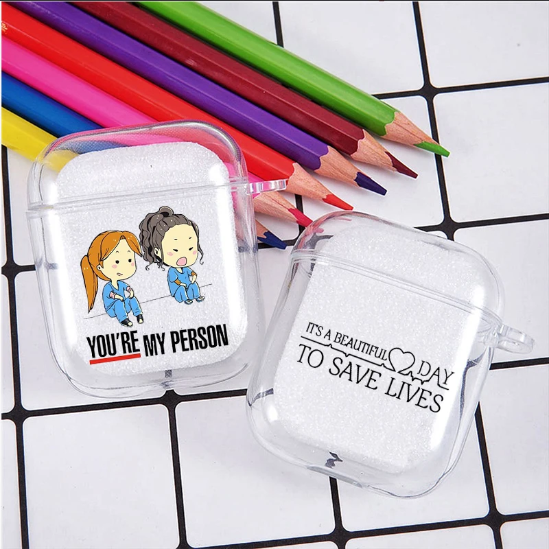 

Greys Anatomy You are my person Soft TPU Case For AirPods Pro1 2 3 Cartoon Medicine Doctor Nurse Wireless Bluetooth Earphone Box