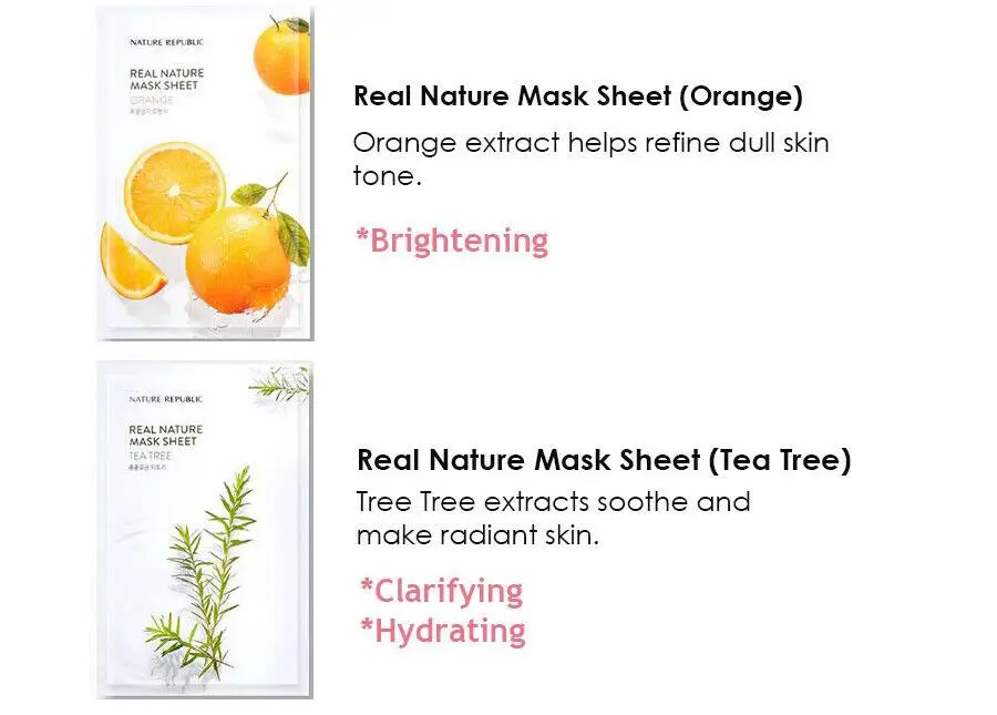 NATURE REPUBLIC Real Nature Тканевая маска 1 шт. маски для лица увлажняющее масло Управление