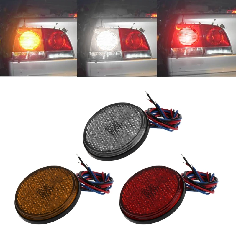 Универсальный автомобильный мотоциклетный круглый 24 светодиодный фонарь