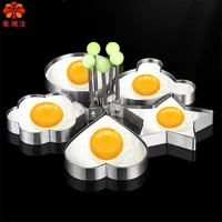 stainless steel creative omelette model 5 piece set of poached egg grinder roundheartcartoonpentagonplum blossom shape diy