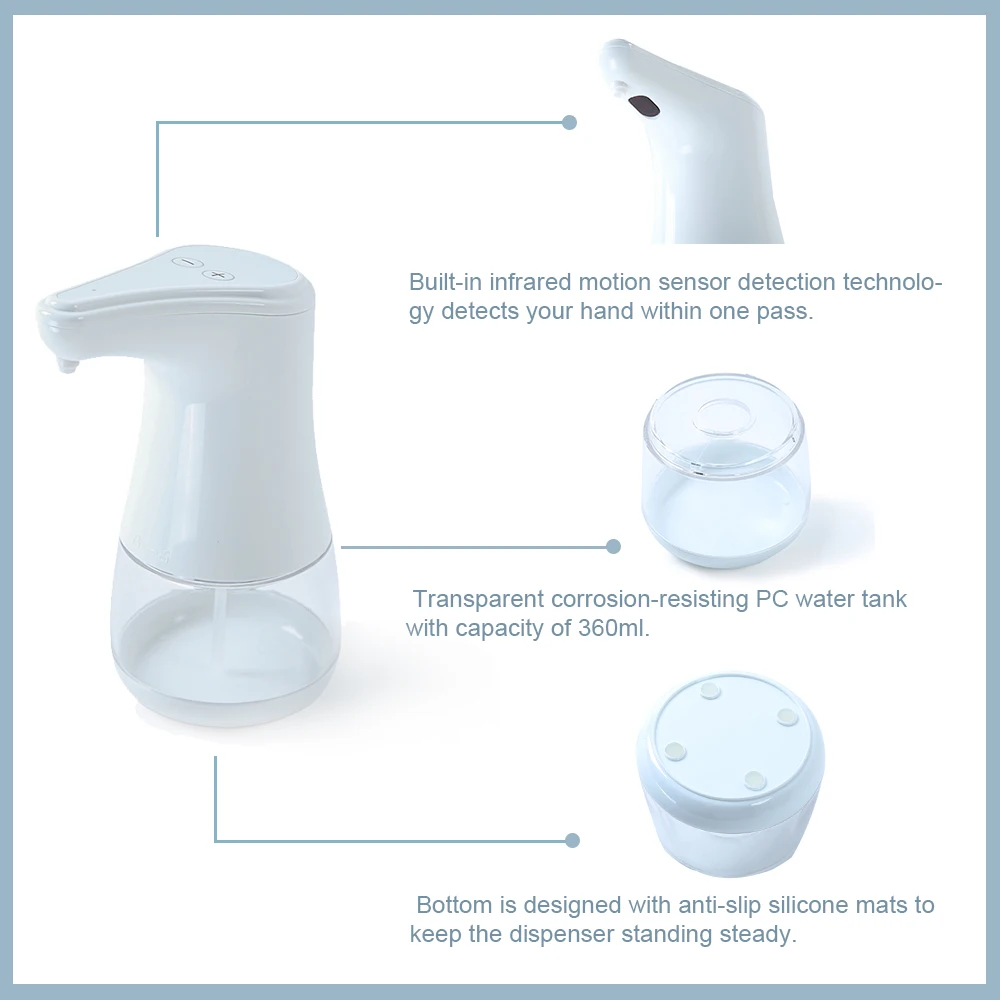 360 мл автоматический дозатор мыла использования автоспрей жидкий Диспенсер