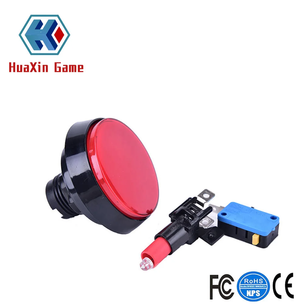 Аркадная Кнопка 60 мм светильник ПА большая круглая аркадная видеоигра игрок