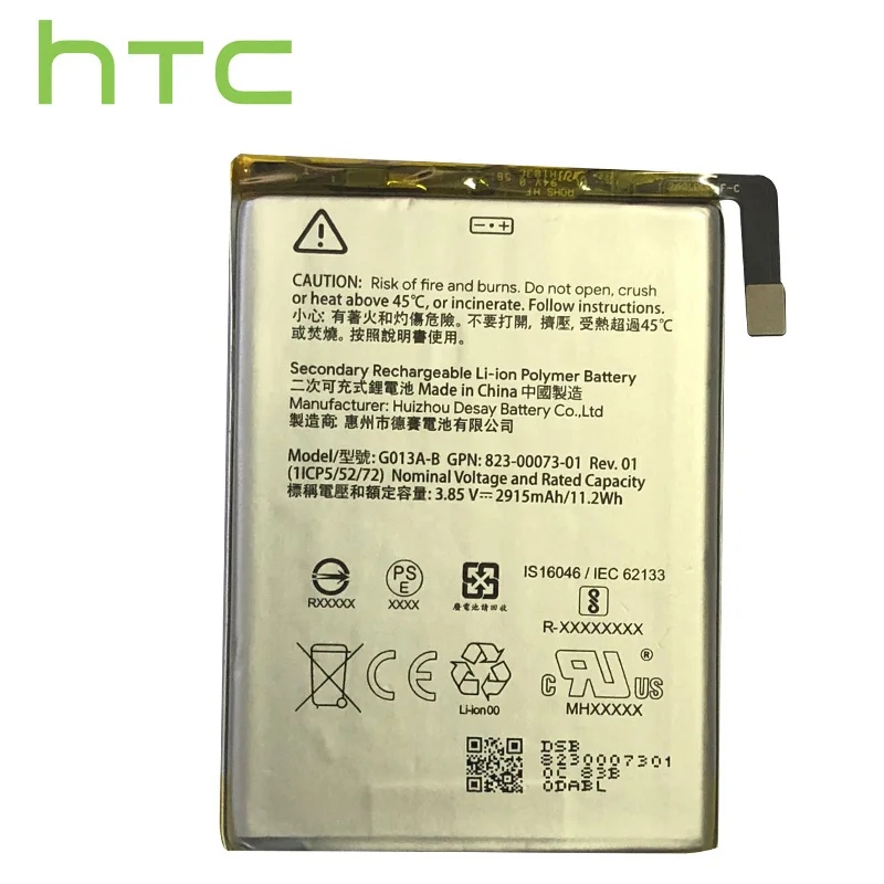 HTC 100% оригинал LehonS 1x абсолютно новые Аккумуляторы для Google Pixel 3 G013A-B 2915 мАч сменный