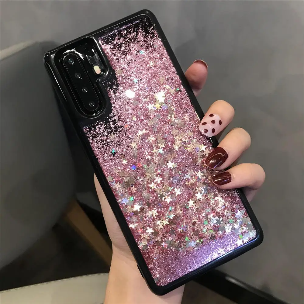 Черный силиконовый бампер динамичный жидкий песок чехол для samsung Galaxy Note 10 плюс 9 8 5