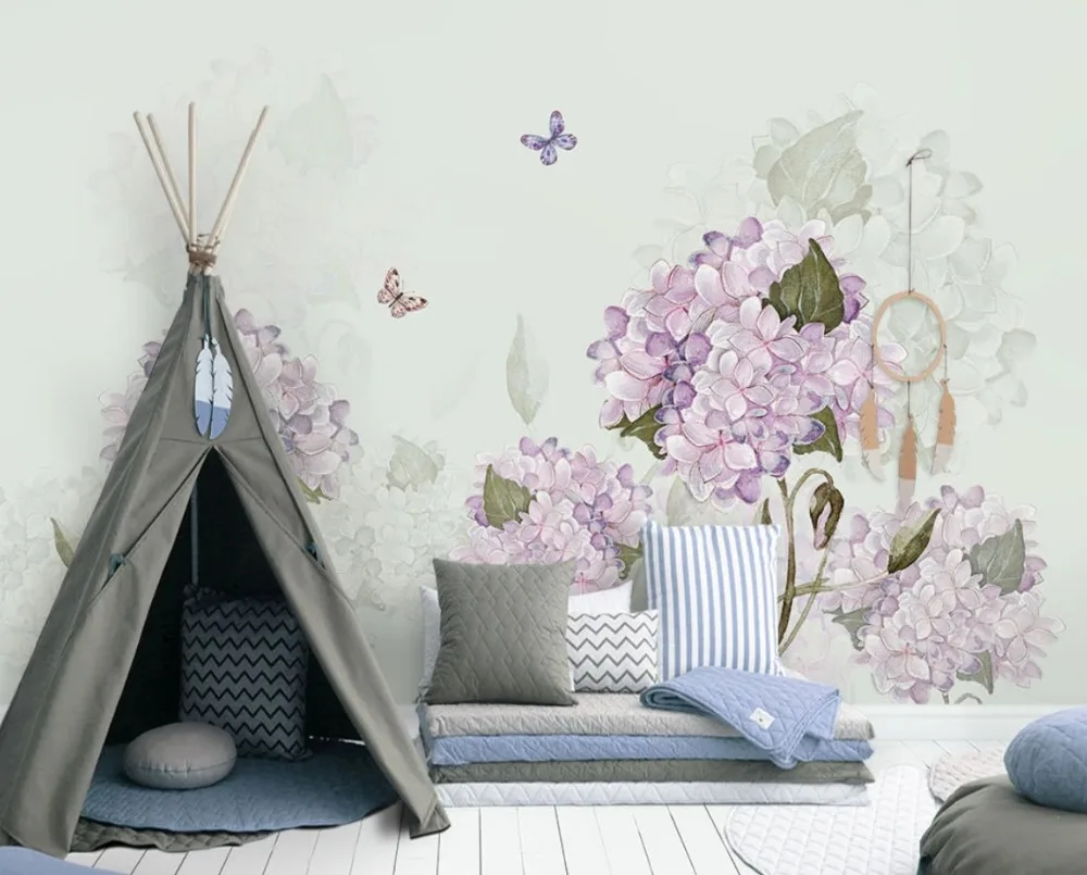 Большой заказ росписи скандинавские ручная роспись цветок шар Одуванчик Диван