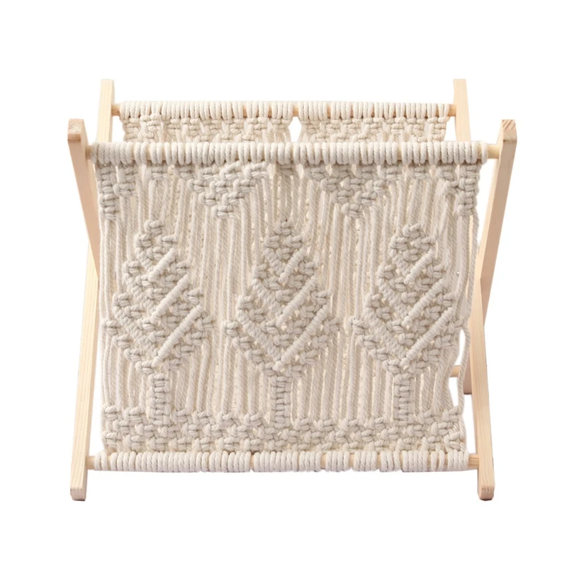 Вешалка для журналов макраме P15D вешалка в стиле бохо хранения газет|Подставки и