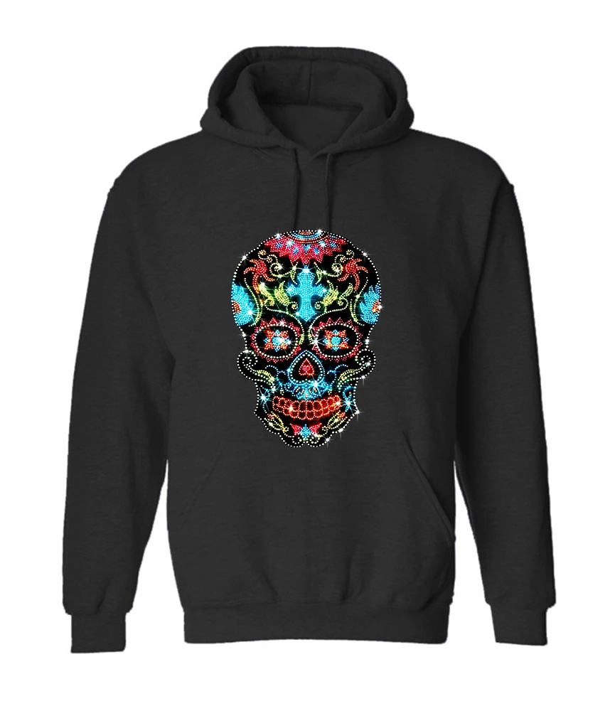 Гвоздики со стразами сахарный череп hooide синий крест Azteca Готический мужской