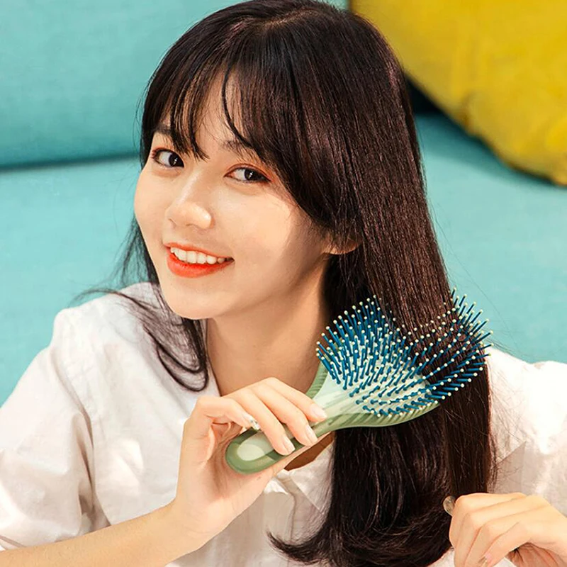 

Расческа для массажа головы, расческа для волос с подушкой безопасности, массажная расческа, прямая квадратная гладкая щетка, головка, анти...