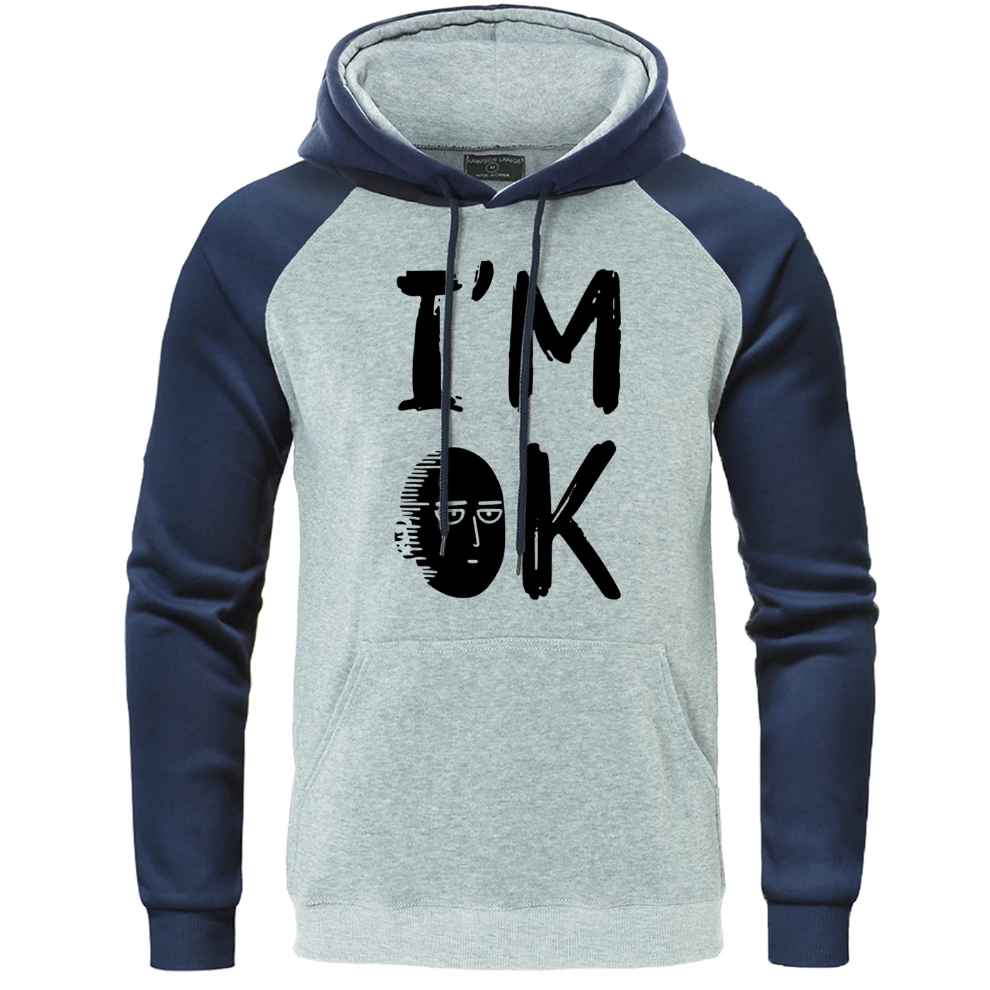 Толстовка с капюшоном реглан для мужчин повседневный свитшот принтом Сайтама