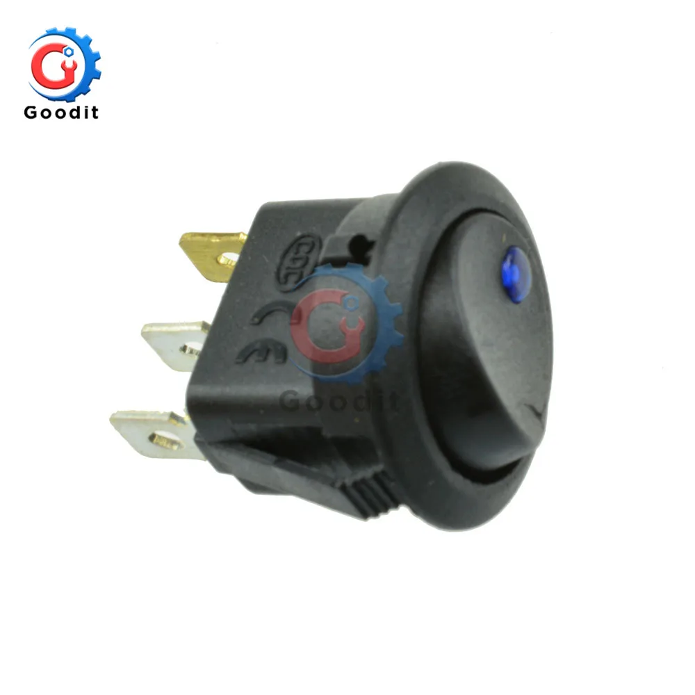 12 В Светодиодный точечный выключатель для автомобиля круглая клавиатура лодки 3