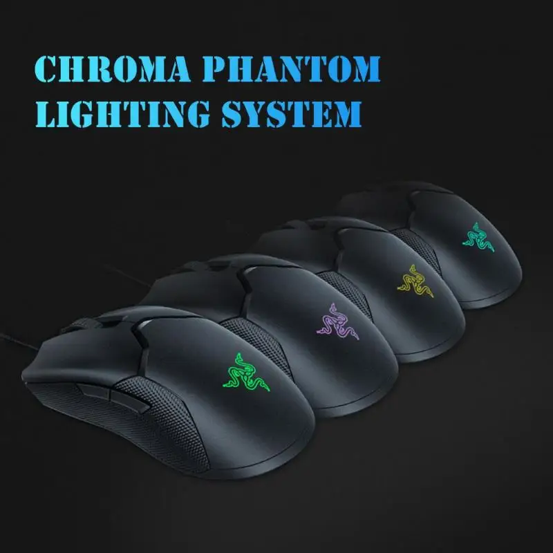 Razer Viper USB Проводная 16000 dpi Регулируемая Макросъемка RGB игра определение RGB эргономичная мышь для настольного компьютера/ноутбука Новинка