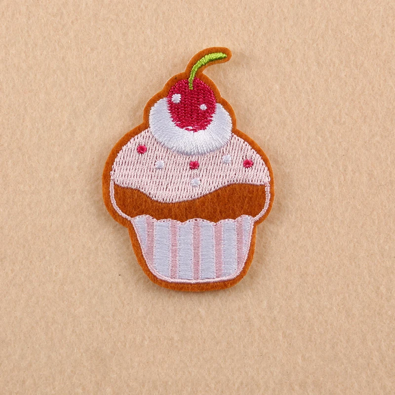 10 шт./компл. тканевые нашивки с вышивкой фри мороженое еда в форме термальные