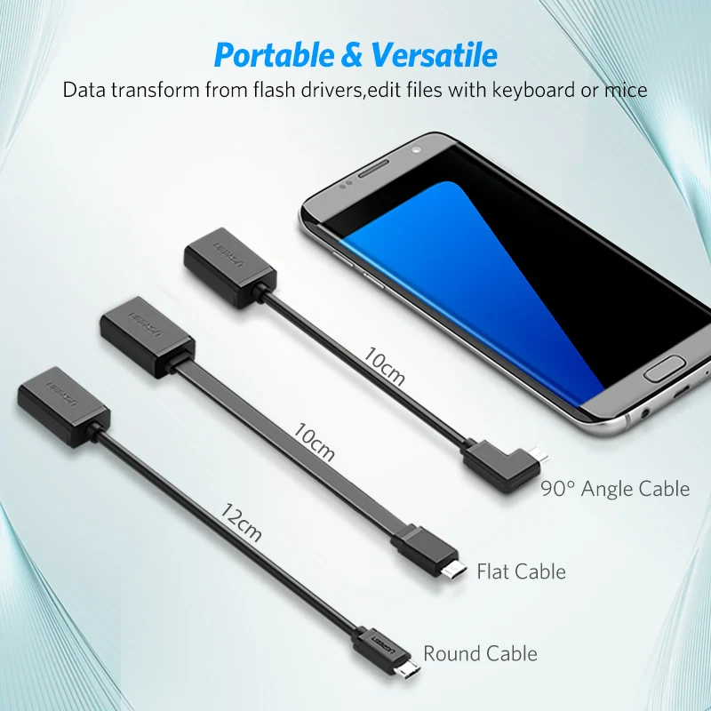 UGREEN Micro USB OTG Cable Adapter for Xiaomi Redmi Note 5 Micro USB Connector For Samsung S6 Tablet Android USB 2.0 OTG Adapter