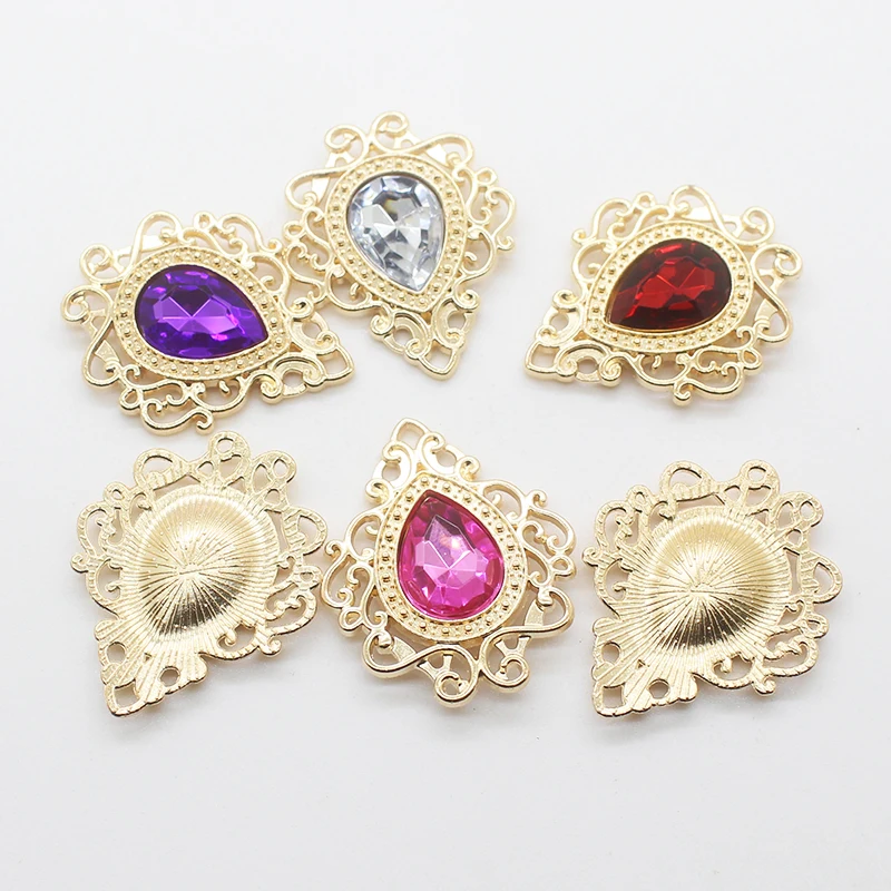 Пуговицы из акрилового сплава в виде капли 10 шт./Лот 32*25 мм | Украшения и