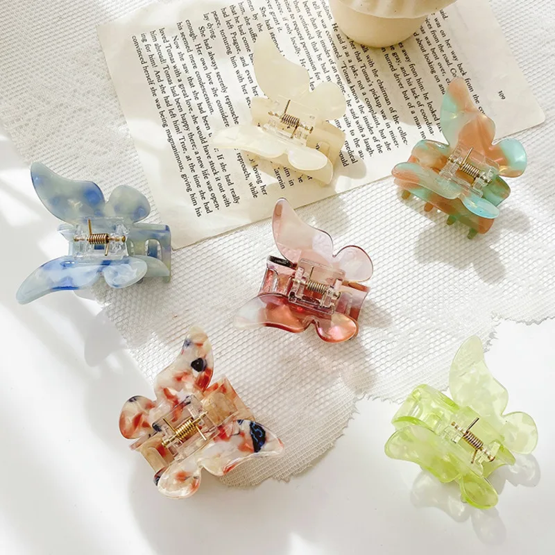 

New Butterfly Hair Claws Clip Mermaid Color Hairpin For Women Girls Hairgrip Hair Ornament Plate Clip Fashion Hair Accessories