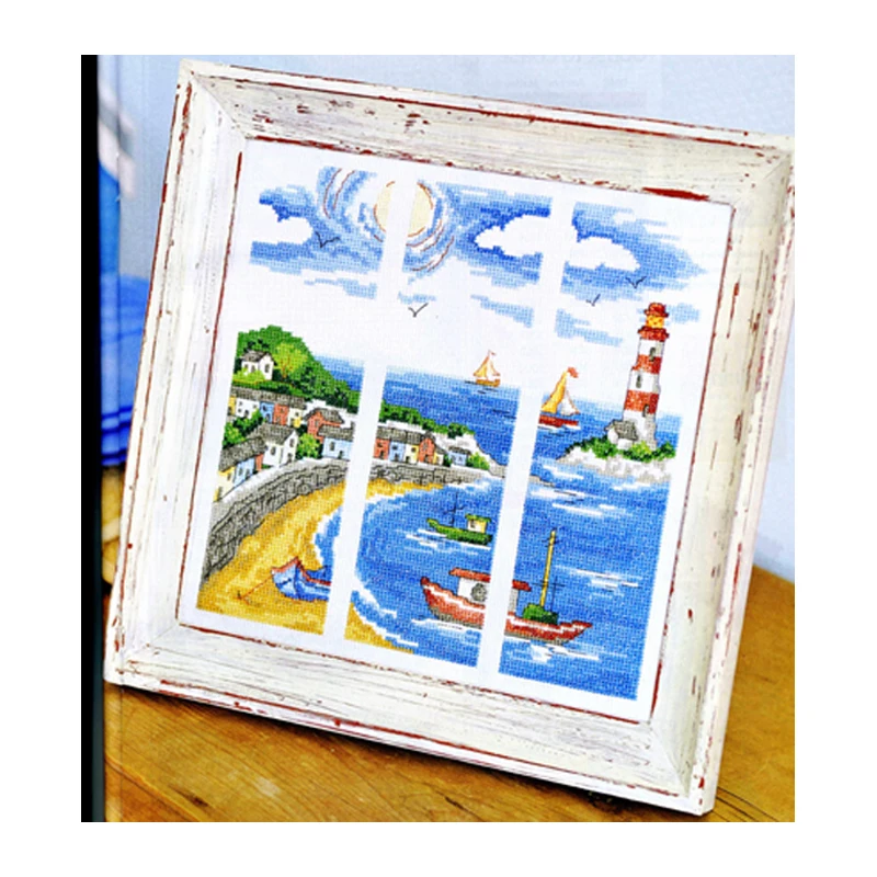 Fishxx напечатанный на холсте DMC подсчитанный Китайский Набор для вышивки крестиком