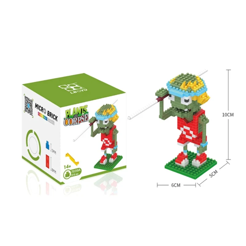Мини-конструктор Растения против Зомби игрушки бриллиантовые гранулы собранные