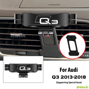 car mobile phone holder air vent outlet clip stand gps gravity navigation bracket for audi q3 8ug 8ub 2013 2018 car accessories free global shipping